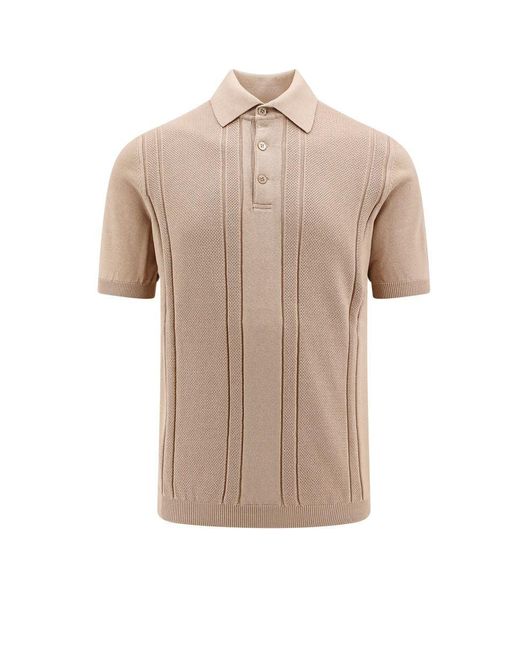 Brunello Cucinelli Natural Polo Shirt for men