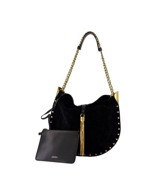 Isabel Marant Black Oskan Tassel Gz Shoulder Bag