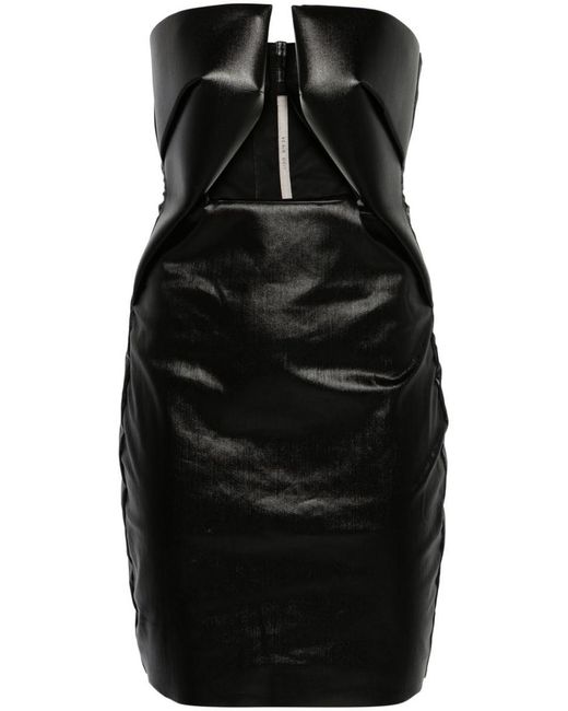 Rick Owens Black Short Dress With Cut-out