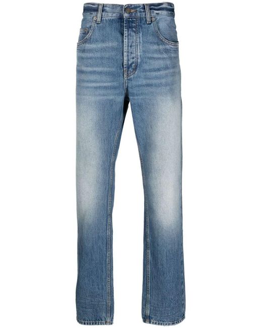Saint Laurent Blue Denim Cotton Jeans for men