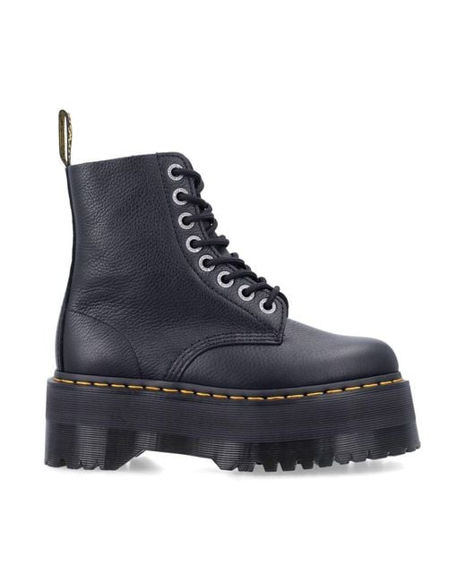 Dr. Martens Black 1460 Pascal Max Leather Platform Boots