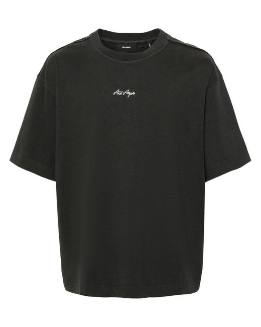 Axel Arigato Black Logo-Print T-Shirt for men