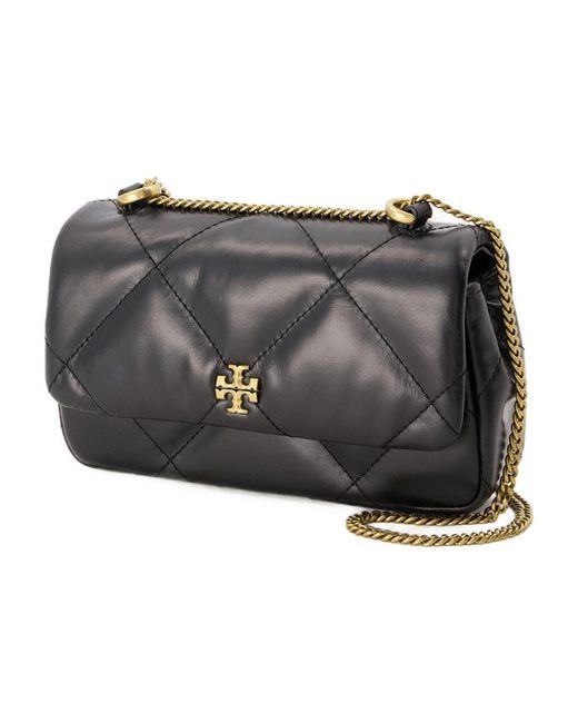 Tory Burch Black Kira Diamond Quilt Mini Flap Bag