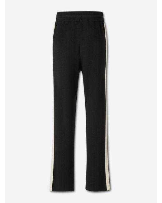 Palm Angels Black Wool Jogger Trousers for men