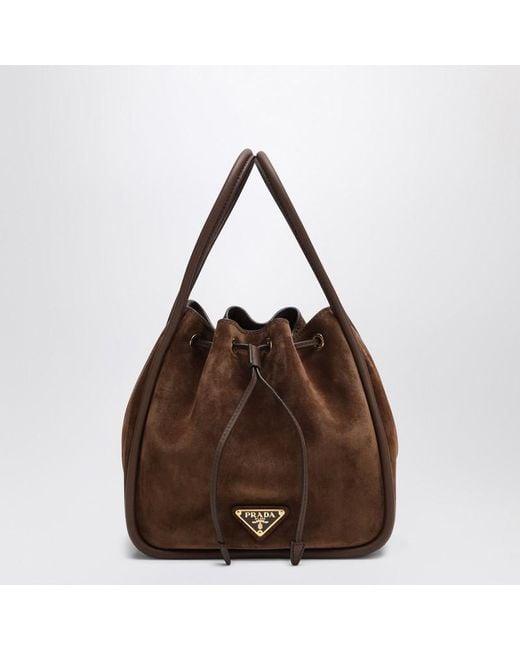 Prada Brown Small Bucket Bag