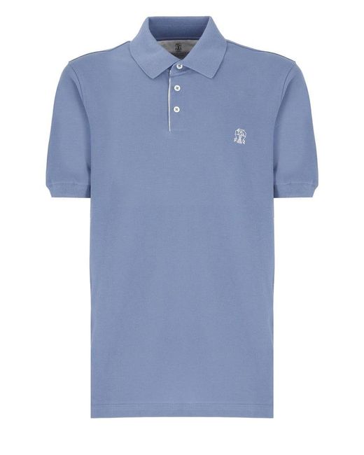 Brunello Cucinelli T-shirts And Polos in Blue for Men | Lyst