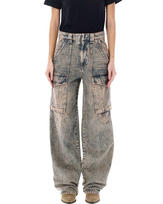 Isabel Marant Gray Heilani Cargo Trousers