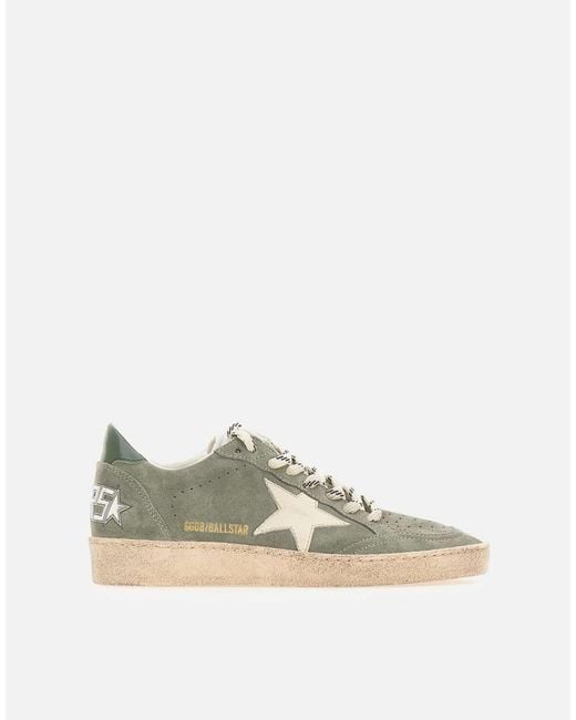 Golden Goose Deluxe Brand Green "Ball Star Suede" Sneakers