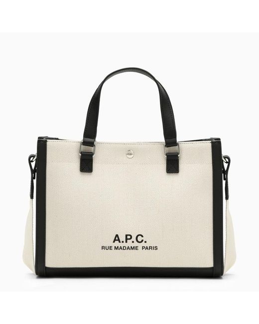 A.P.C. Natural Camille 2.0/ Cotton And Linen Tote Shopper Bag