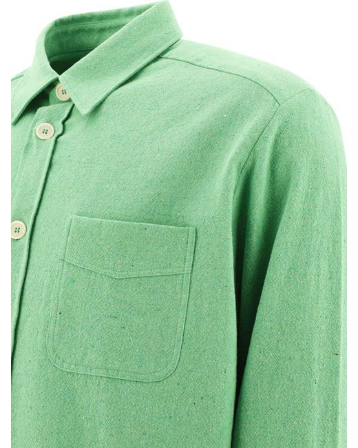 A.P.C. Green "aston" Overshirt Jacket for men