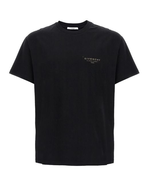 Givenchy Black Logo Print T-Shirt for men