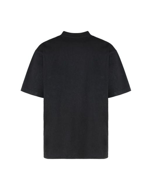 Balenciaga Black Round Neck Cotton T-Shirt for men