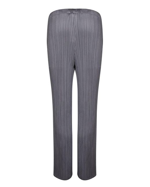 Pleats Please Issey Miyake Gray Trousers