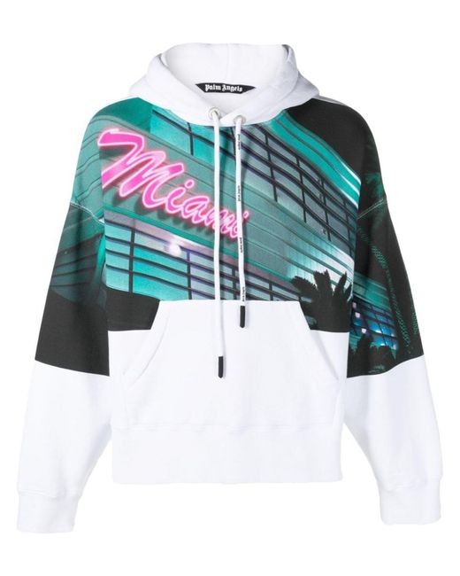 Palm Angels Multicolor Graphic-print Drawstring Hoodie for men