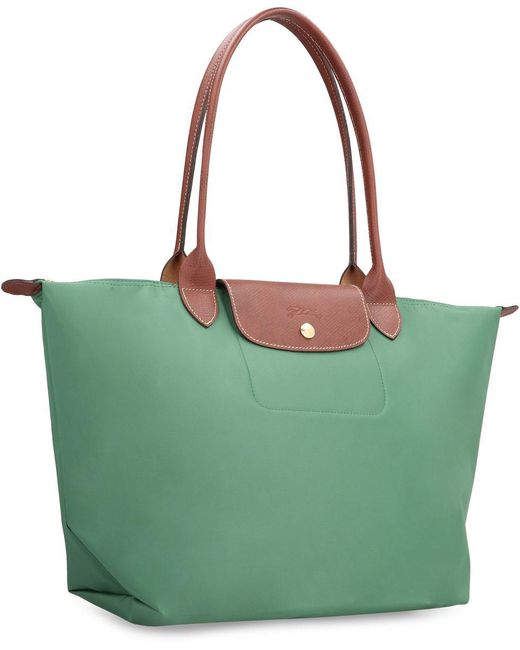 Longchamp Green Le Pliage Original L Tote Bag