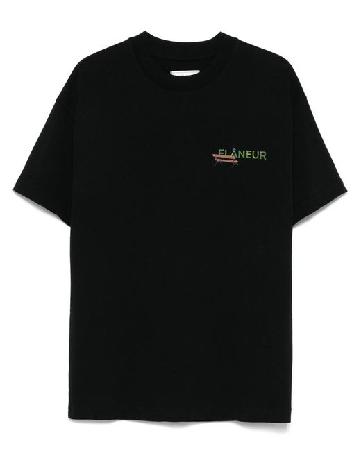 flâneur Black T-Shirts And Polos for men