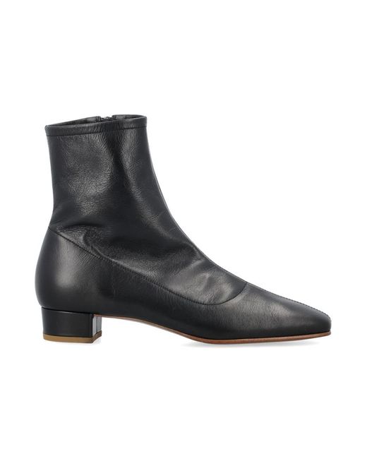 By Far Black Leather Ankle Boots