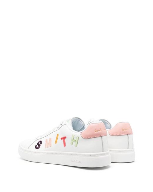 Paul Smith White Logo Leather Sneakers