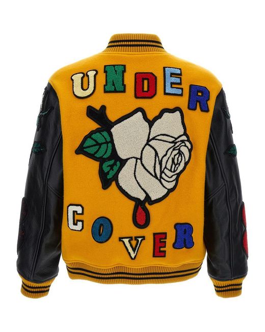 Undercover Black Varsity Casual Jackets, Parka for men