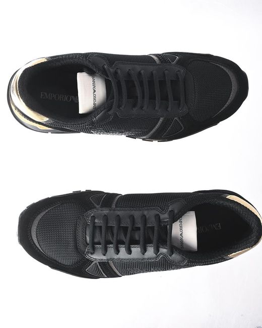 Emporio Armani Black Shoes for men