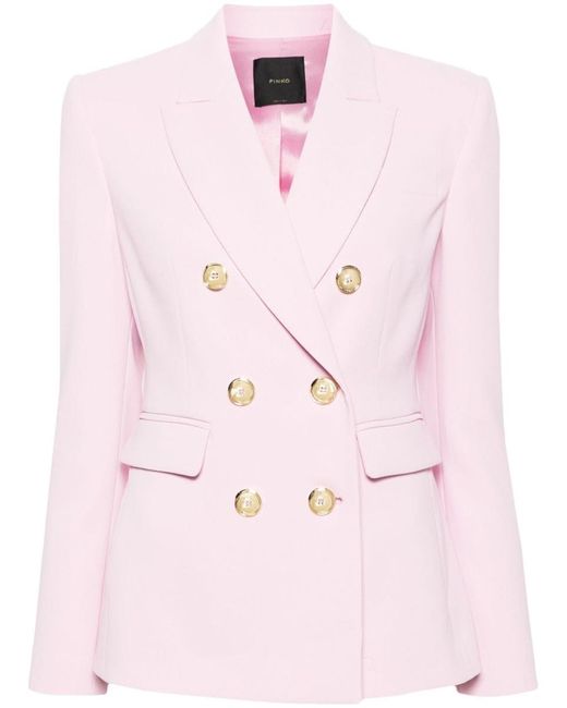 Pinko Pink Double-breasted Blazer