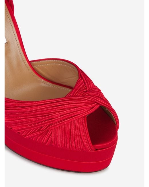 Aquazzura Red Bellini Beauty Sandals