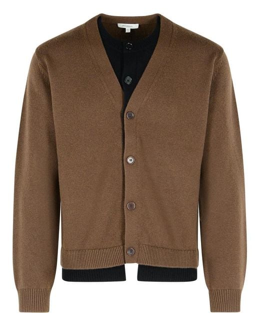 J.W. Anderson Brown Cashmere Blend Layered Cardigan for men