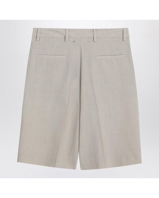 Golden Goose Deluxe Brand Gray Mélange Wool-Blend Bermuda