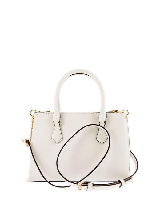 Michael Kors Ruby Small Saffiano Leather Handbag in Natural