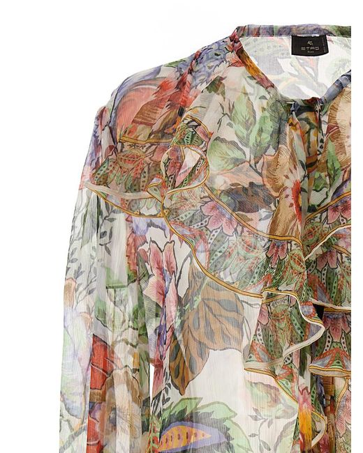 Etro Multicolor Floral Shirt Shirt, Blouse