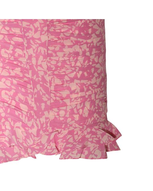 Isabel Marant Pink And White Silk Blend Skirt