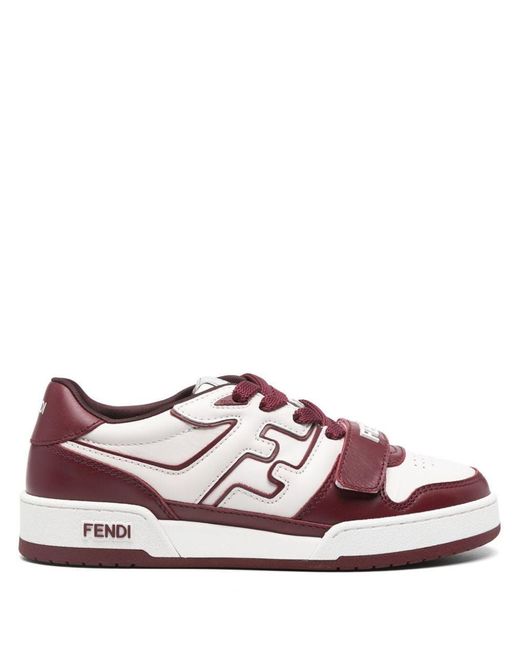Fendi Red Match Low-Top Sneakers