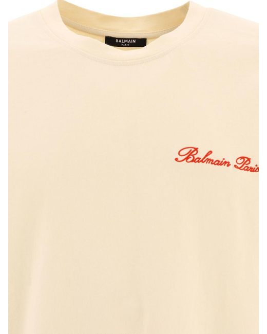 Balmain Natural Paris Iconic Western T-Shirt for men
