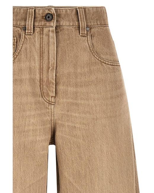 Brunello Cucinelli Natural 'Wide' Jeans