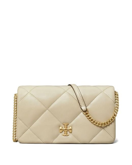 Tory Burch Natural Kira Chain Wallet Accessories