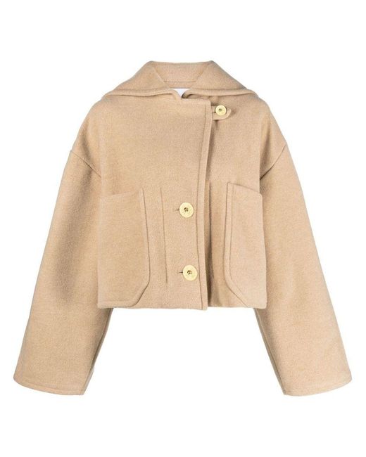 Patou Natural Cropped Single-Breasted Jacket