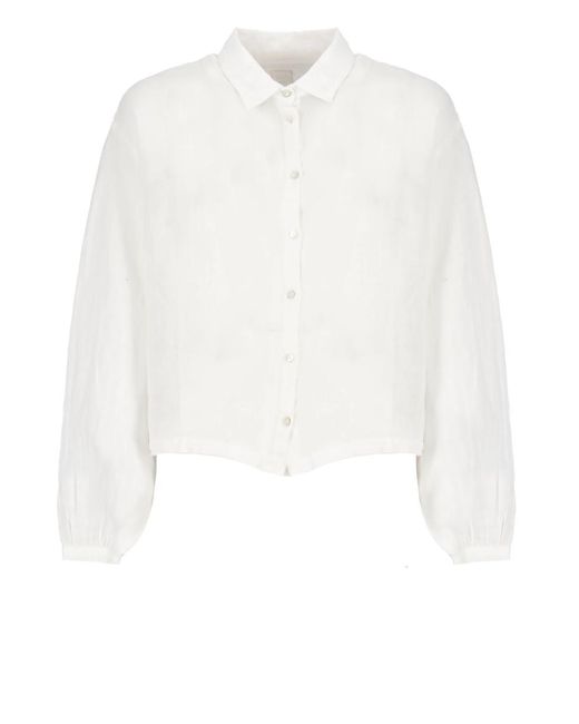 120% Lino White Shirts