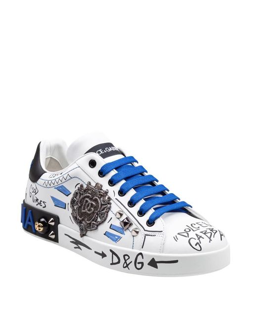 Dolce & Gabbana Blue Sneakers From The Portofino Line for men