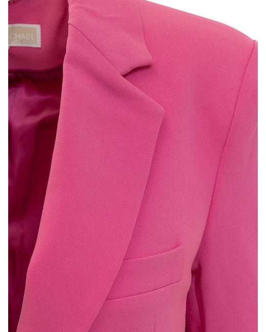 MICHAEL Michael Kors Pink Single-breasted Blazer Jacket