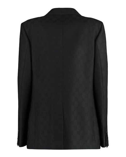 Gucci Black Wool Jacquard Jacket