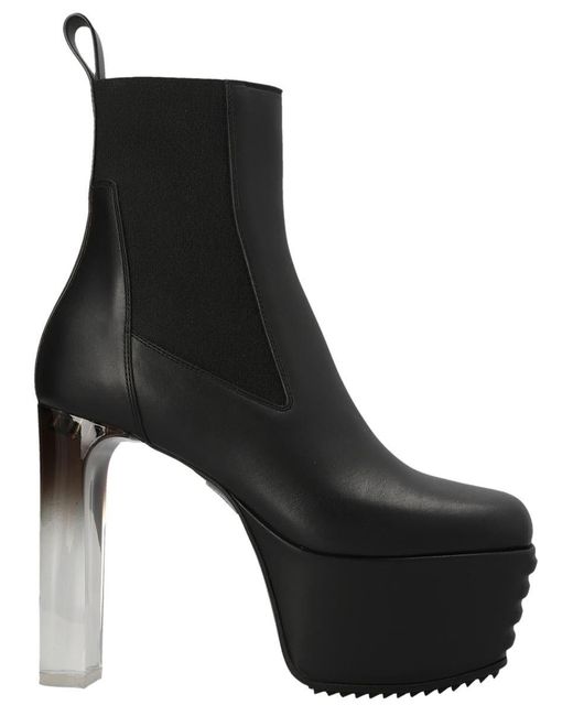 Rick Owens Minimal Grill Beatle Boots in Black | Lyst