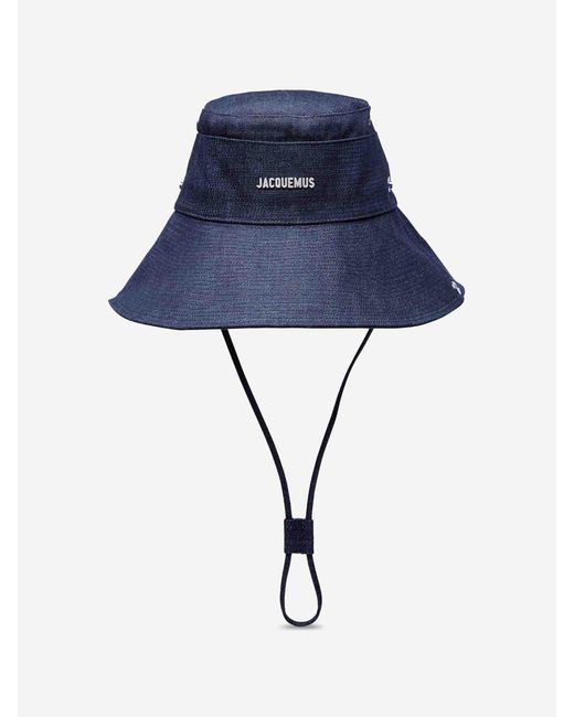 Jacquemus Blue Denim Fisherman Hat for men