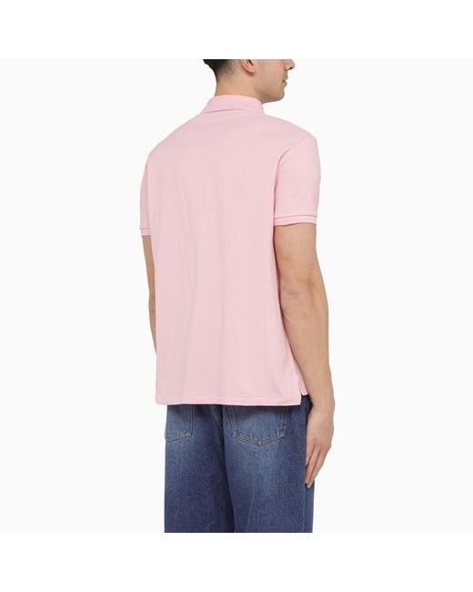 Polo Ralph Lauren Red Pink Pique Polo Shirt With Logo for men