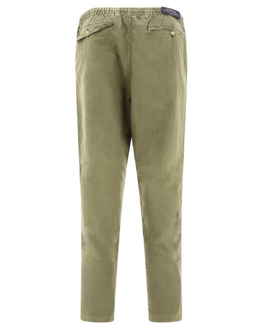 Polo Ralph Lauren Green Trousers With Drawstring for men