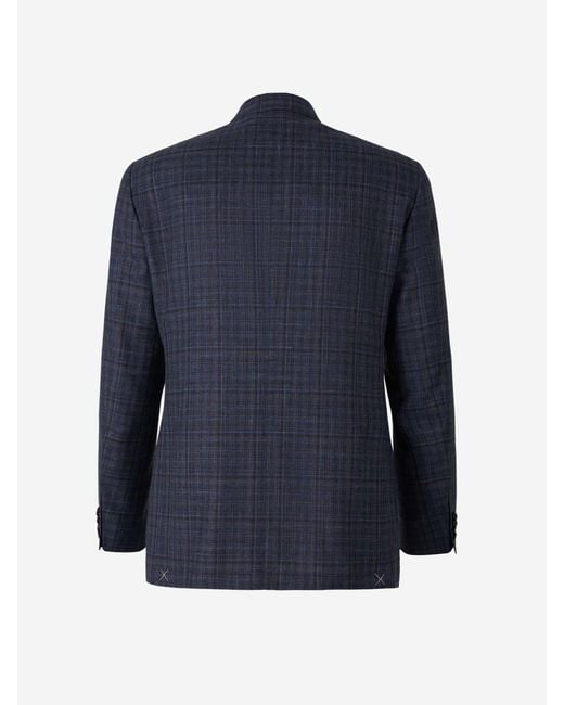 Canali Blue Check Motif Suit for men