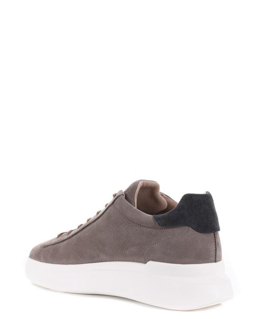 Hogan Brown Nubuck Lace-Up Sneakers for men