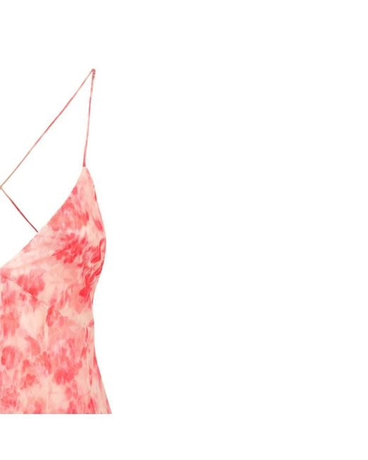 Philosophy Di Lorenzo Serafini Pink Tulle Dress With Flower Print