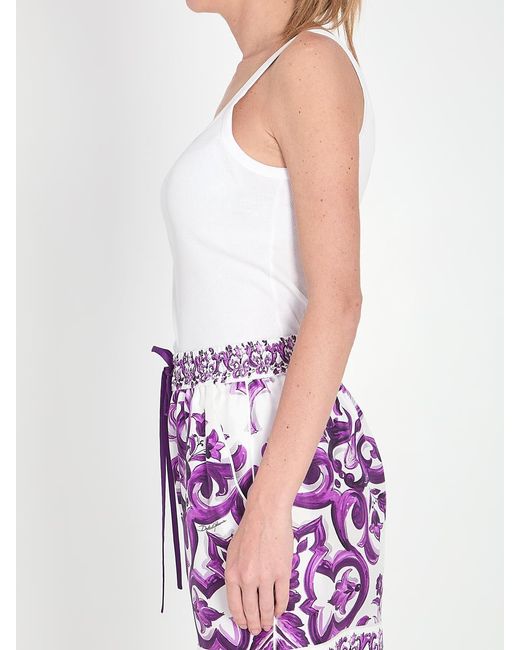 Dolce & Gabbana Purple Dolce&Gabbana Dg Tank Top