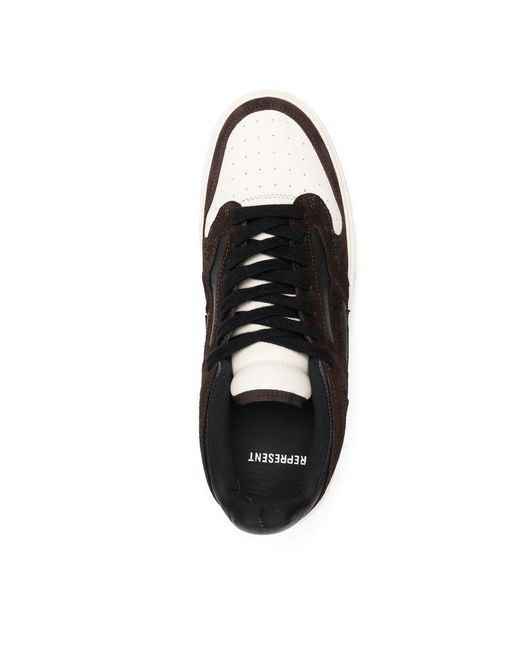 Represent Brown-black Leather Sneakers for men