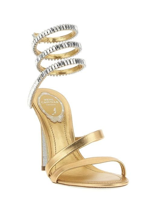 Rene Caovilla Metallic 'Spark Cleo' Sandals